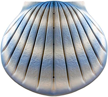 OneWorld Memorials Shell Paper Biodegradable Cremation Urn - Companion - Holds Up to 400 Cubic Inches of Ashes - Aqua Blue Biodegradable Cremation Urn