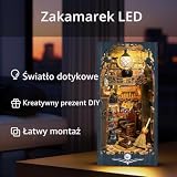 STRUCWOOD DIY Magiczna książka zakątek zestaw miniaturowy dom mały dom regał dekoracja 3D drewniane puzzle domek dla lalek dla dorosłych - Magic Potion House (SQ-04)