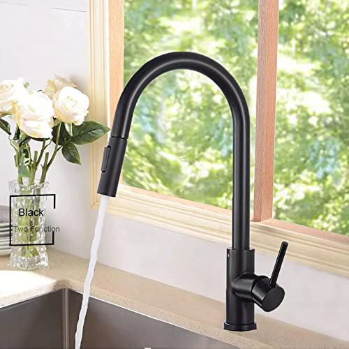 Robinet d'eau chaude et froide avec douchette extractible 2 fonctions pour évier moderne - 2
