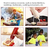 Saucenflasche 250ml, KANOSON 6 stück Quetschflasche Dosierflasche Spritzflasche Küche Squeeze Flasche,Soßenflaschen Leere Ketchup Flasche Squeeze Bottle Saucen Flaschen Plastik – Ansicht 7