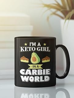 Funny Keto Mug, Keto Girl Gift, Keto Mom, I'm a Keto Girl in A Carbie World, Keto Lover Gift, Paleo Mug, Funny Keto Gift, Ketones Carbs