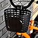Lizusidtsy Kids Bicycle Basket, Children Plastic Front Handlebar Bike Basket for Storage, Black