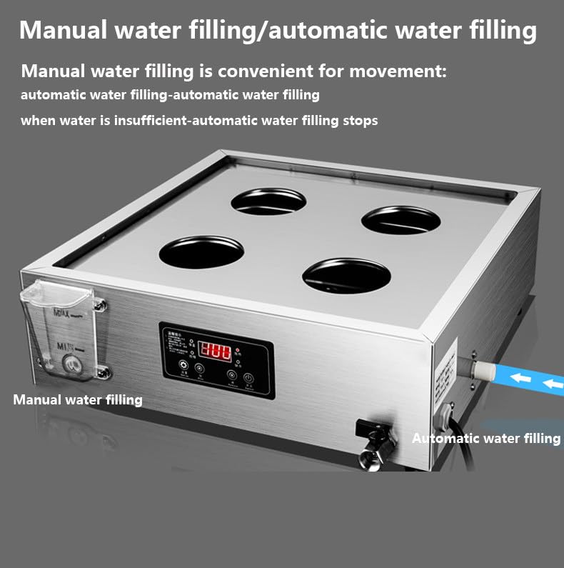 Wypiekacz do chleba parowego 3000 W z 5-warstwową szklaną szafką parowniczą, 6-warstwową, 7-warstwową, elektryczną parownicą z czterema otworami, alarm gotowania na sucho, do restauracji w