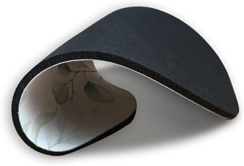 Miniatura 9 de Canflashion Alfombrilla redonda para mouse, alfombrilla de mouse de mármol azul, alfombrilla de mouse lavable con tela de licra, base de goma