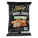 STACY'S PITA CHIPS, Bagel Chips,Toasted Garlic, Pack of 12, Size 7 OZ - No Artificial Ingredients GMO Free
