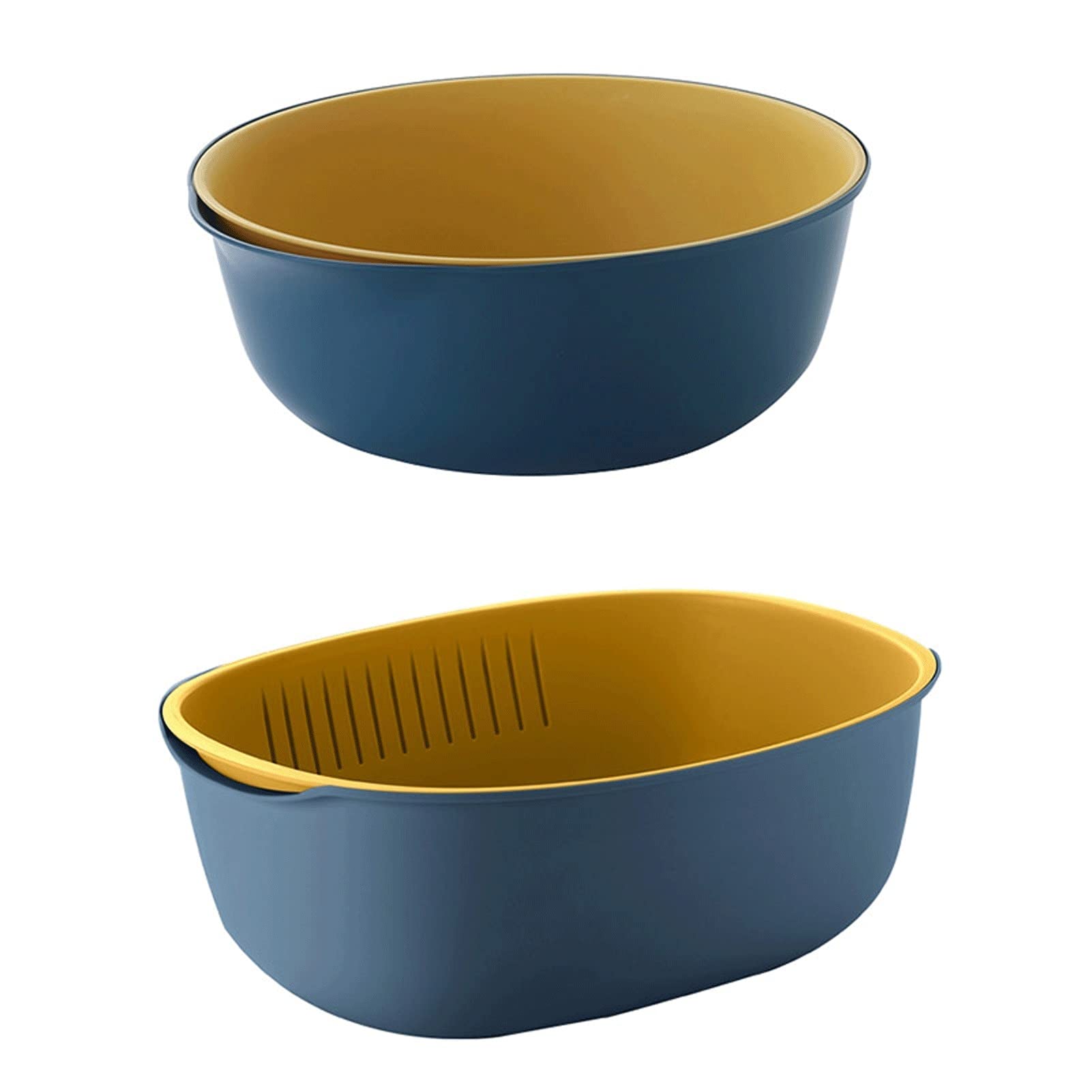Colador, colador colador, colador cesta colador, colador fregadero colador cesta de drenaje 2 juegos de colador/cuenco colador de 2,7 l/4,2 l cesta de drenaje de plástico de doble capa plato de frutas