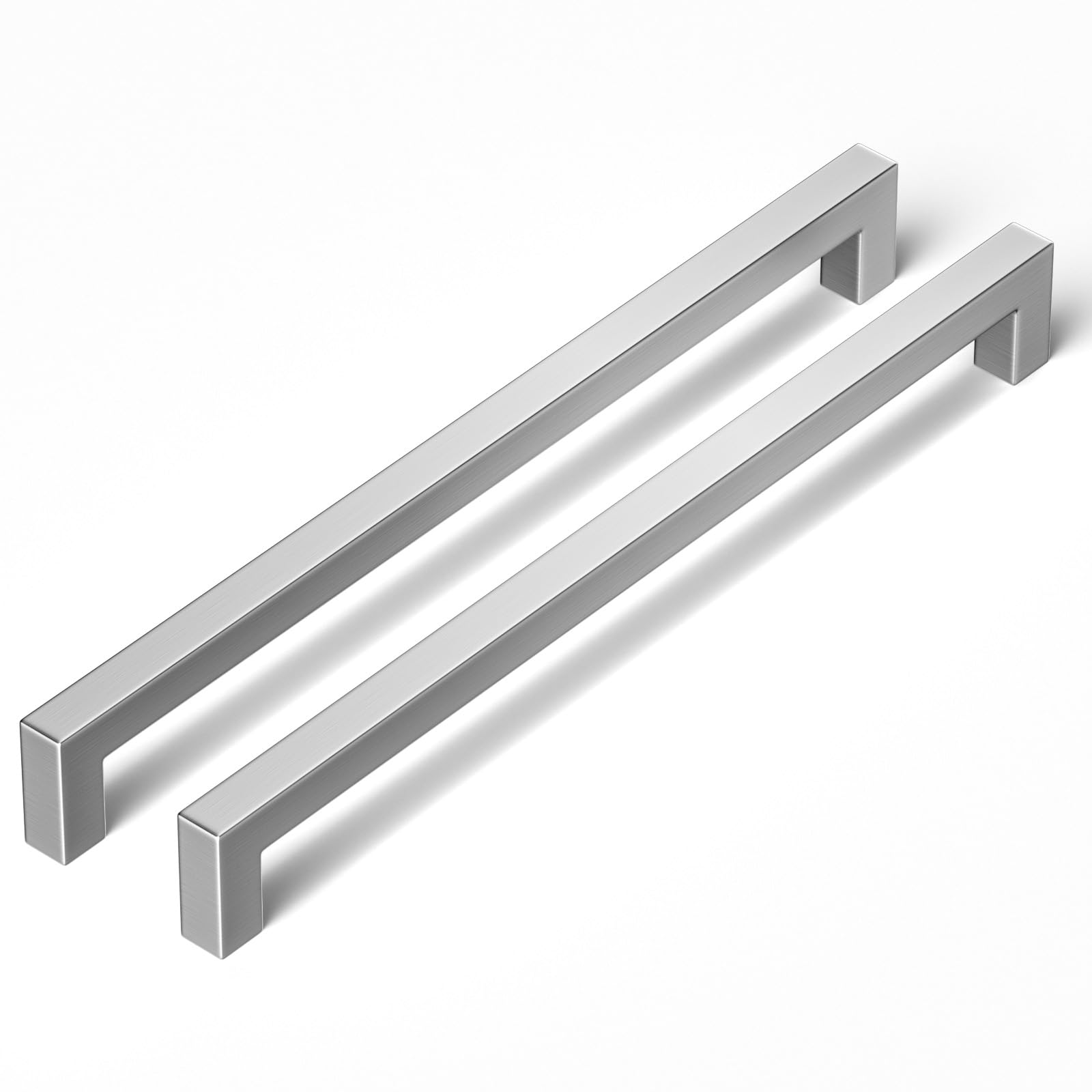 LONTAN 5 Pack Kitchen Cabinet Handles 192mm Cupboard Door Handles Stainless Steel Brushed Nickel Drawer Pulls for Wardrobe Cabinet Suitable for Bathroom Bedroom
