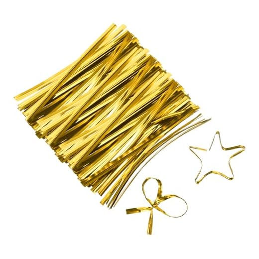 2.3" Twist Ties, Metallic Twist Ties, Reusable Plastic Coated Twist Ties for Bakery, Candy Bags, Coffee Bags, Goodie Bags, Pack of 800, Gold