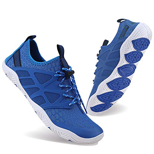 Image of MAYZERO Water Shoes Men Women Swim Surf Shoes Beach Pool Shoes Wide Toe Hiking Aqua Shoes Winter House Slippers