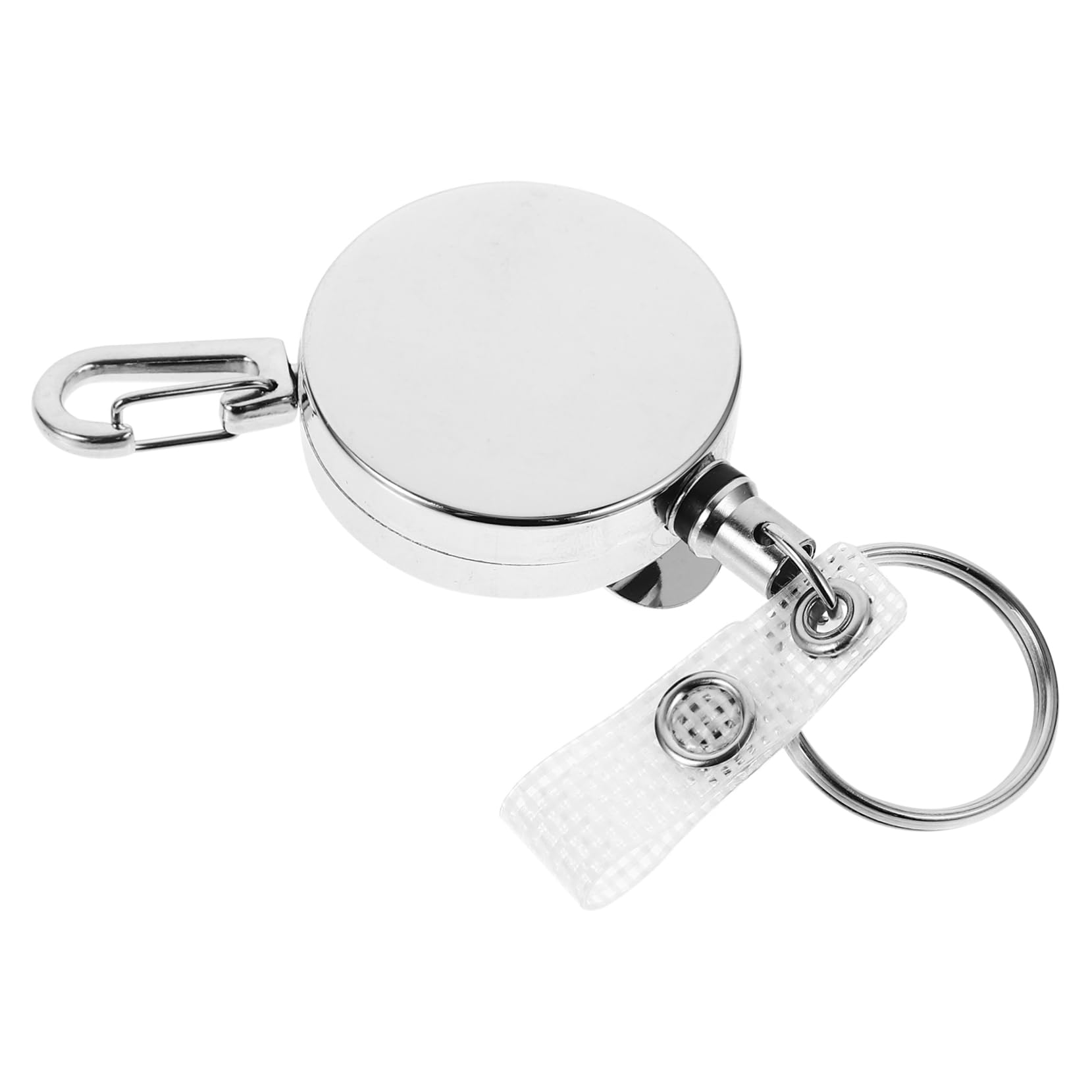HOMSFOU 3 set Porta Badge Retrattile Con Portachiavi Accessorio Da Lavoro Retrattile Portachiavi Retrattile Porta Badge Retrattile Clip Per Badge Retrattili Acciaio 2 pezzi * 3