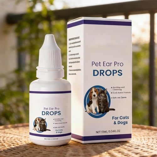 Ohrentropfen Für Hunde,10ml natürliche juckreizlindernde Tiefenreinigung | Ohrenspülung Tropfen Zur Juckreizlinderung - Für Pflege Bei Rötung Schwellung Geruch Ohrenschmalz Bei Welpen Kätzchen