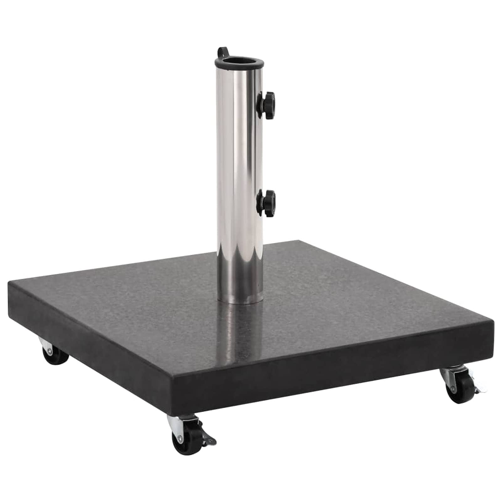 Socle de Parasol Granite 30 kg Carré Noir,Pied De Parasol,Pied De Parasol Lourd,Pied De Parasol sur roulettes