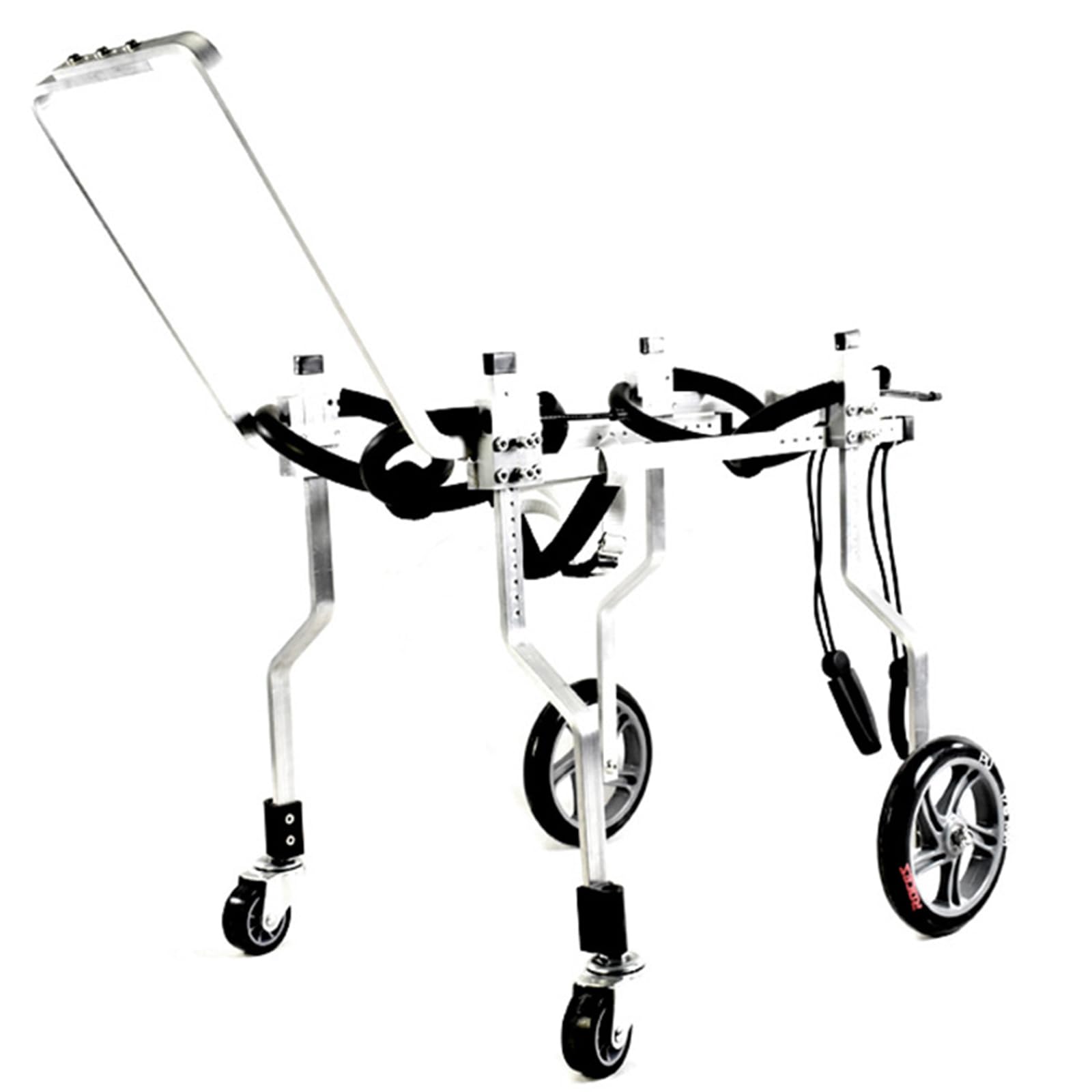 Regulowany wózek inwalidzki dla średnich psów, podparcie tylnej nogi, łatwa mobilność, wózek dla małych psów, rozwiązanie rehabilitacyjne z kółkami (XX-S)