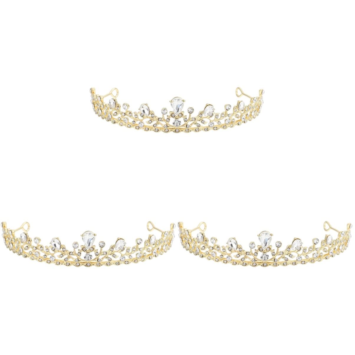 minkissy 2 diademas de aros, tiaras para novia, graduación, diadema de diamantes de imitación, tocado de fiesta para niñas para diamantes de imitación: princesa vintage plateada, reina de concurso