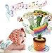 ShengOu Jouet Cactus Dansant,Cactus Qui Danse et Chante,Cactus Chantant et Dansant,Cactus en Peluche Chantant et Dansecactus en Peluche,Jouet en Peluche Cactus (Chapeau Jaune)