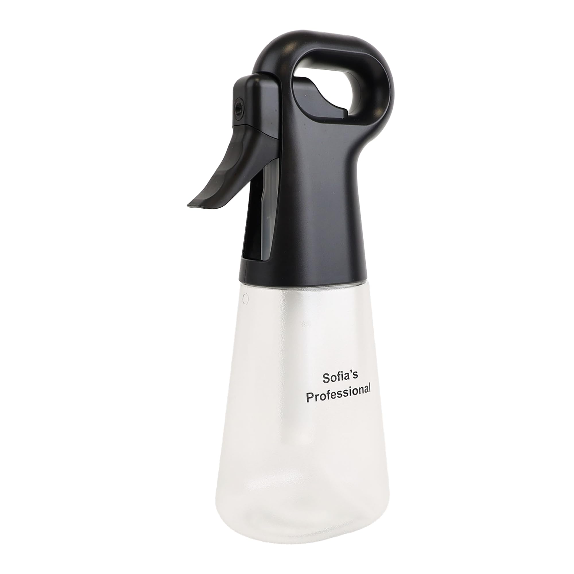 Eson Clear & Black Hair Water Spray Bottle 300Ml, Refillable Continuous Mist Sprayer, Spray Bottle For Barber, Hairdresser, Salon, Hair Styling, Cleaning, Misting & Skin Care, Plants (Clear & Black)
