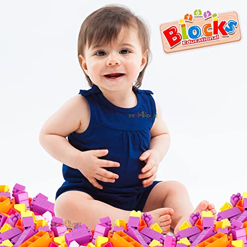 Image of Zest 4 Toyz Building Blocks for Kids 72 Pcs Pieces Construction Toy Puzzle Game Creative Building Set Educational Learning Activity Blocks Brain Development Toy for Boys Girls 3+ Years