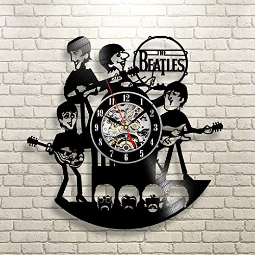 Decorations for Party Beatles Wall Clock – Large Music LP Clock Beatles Rock Band Music Art Retro Vinyl Record Clock Birthday Gift Idea - Les Beatles, Paul McCartney, John Lennon, RIngo Starr, George Harrison Decorations for Party Beatles Wall Clock - Large Music LP Clock Beatles Rock Band Music Art Retro Vinyl Record Clock Birthday Gift Idea