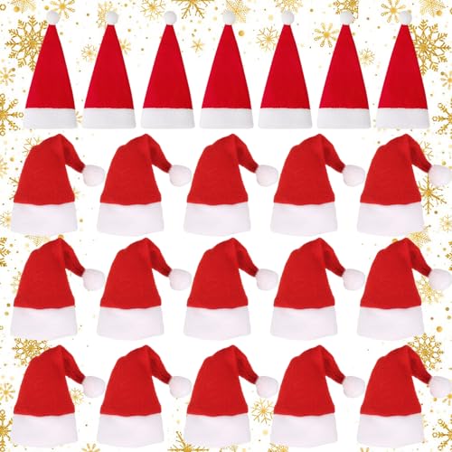 Kerstmuts plushe de Luxe - 43 cm - hoofdomtrek 56 cm