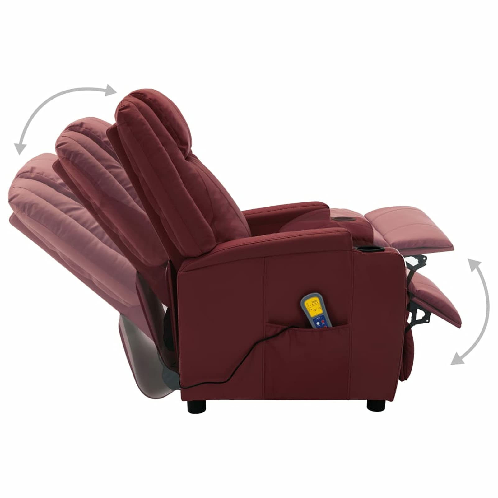 Poltrona da Massaggio Relax Reclinabile con 6 Punti Massaggianti a Vibrazione e Poggiapiedi in Similpelle,Poltrona da TV,Poltrona Relax Reclinabile,Poltrona con Poggiapiedi,Poltrona Anziani