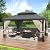 ALAULM 12'x16' Hardtop Gazebo, Outdoor Double Roof Canopy with Netting and Curtains, Galvanized Metal Frame, Sunshade for Patio, Backyard, Deck and Lawns-Sand