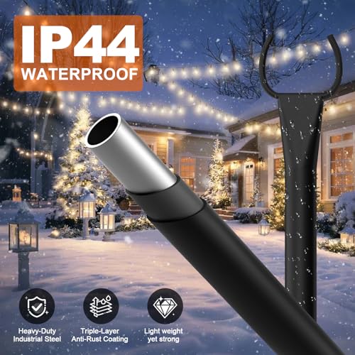 10' WeValor String Light Poles w/ 5-Prong Base: 6-Pack $22.29 4-Pack - image 3