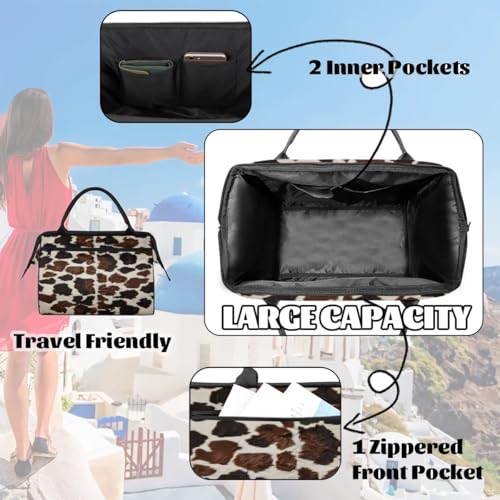 Bolsa de viaje de vaca para deporte, gimnasio y yoga con organizador de equipaje grande 7