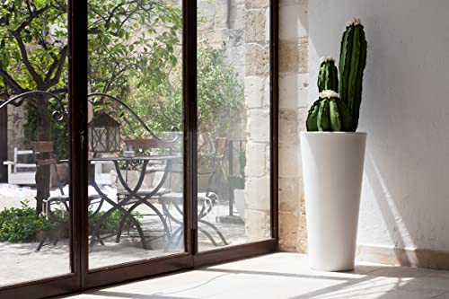 Cache-pot Kloris Gotico 90 blanc idéal pour vos arbustes et plantes - 8