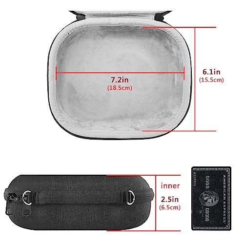 Image of Geekria Shield Headphones Case Compatible with Bose QC Ultra II, Soundcore Space Q45, Skullcandy Crusher ANC 2 and More, Replacement Hard Shell Travel Carrying Bag with Cable Storage (Grey)