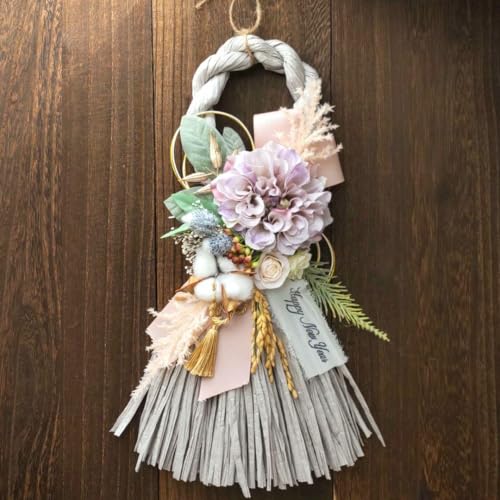 No.2366 しめ縄 しめ飾り お正月飾り グレー ナチュラル 洋風のサムネイル