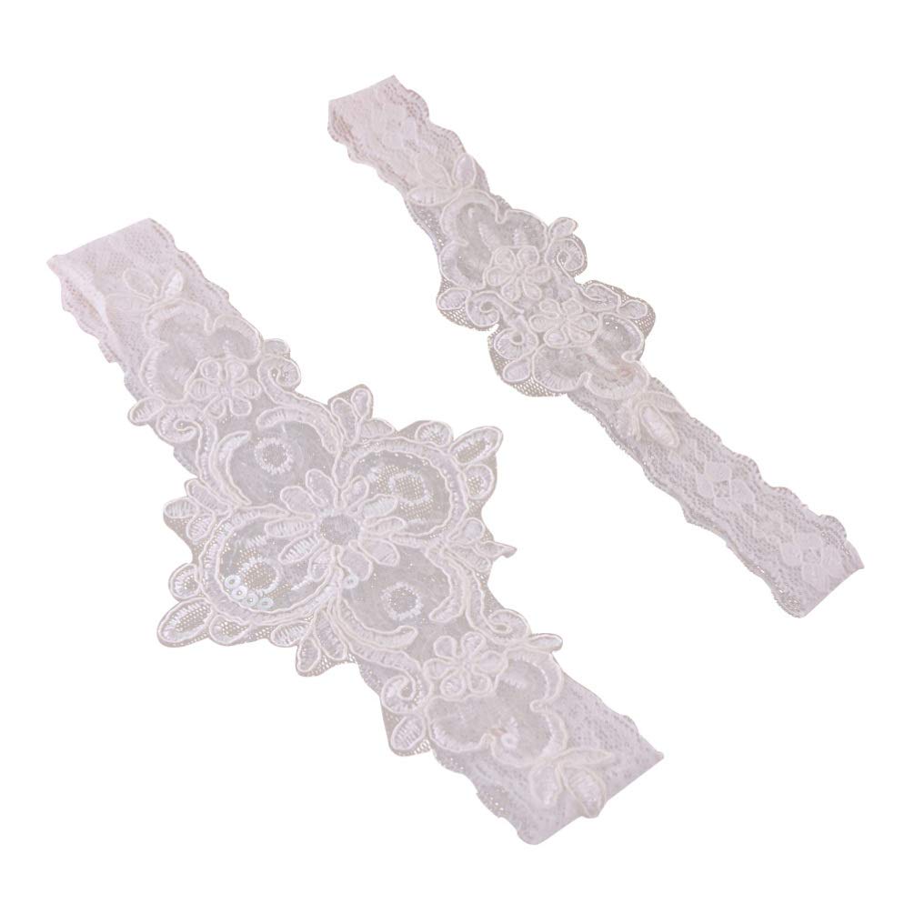 Pas do pończoch panny młodej elastyczna elegancka koronkowa opaska na nogę Foot Decor zestaw pasów do pończoch udo pierścień ozdoby akcesoria do ślubu wieczór panieński Party sprzyja dostawom