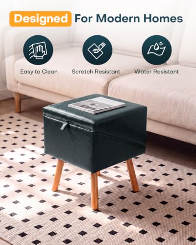 Image of Foldable Dog Ramp for Couch Ottoman Artificial Leather Dog Stairs