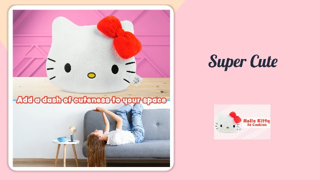 Amazon.com: Hello Kitty Sanrio Plush Cushion Pillow, Plush Throw