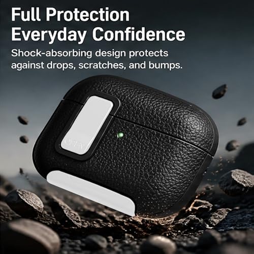 Image of for Leather AirPods Pro 3 Case 2025 | Cute iPod Air Pods Pro 3 Case with Magnetic Lock | with Phone Holder & Keychain | Airpods 3 Pro Cases for Man Women(Model A2700​​ /A2931)(WhiteBlack)