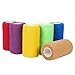 Self Adhesive Bandage Wrap, Cohesive Tape in 6 Colors (4 in x 6 Feet, 6 Pack)