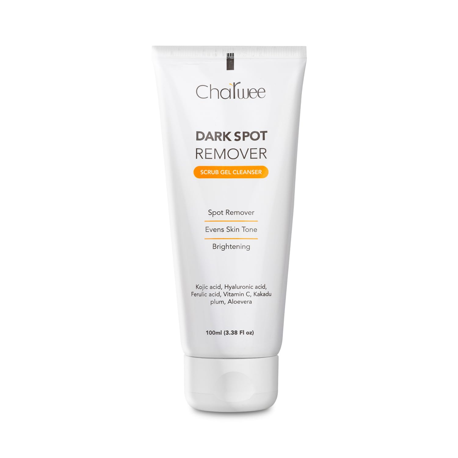 Charwee Dark Spot Remover Face Wash Scrub Gel Cleanser - 100ml | With Kojic and Hyaluronic Acid | Soothing Aloe Vera | Removes Dark Sports and Helps Brighten Skin-image-29