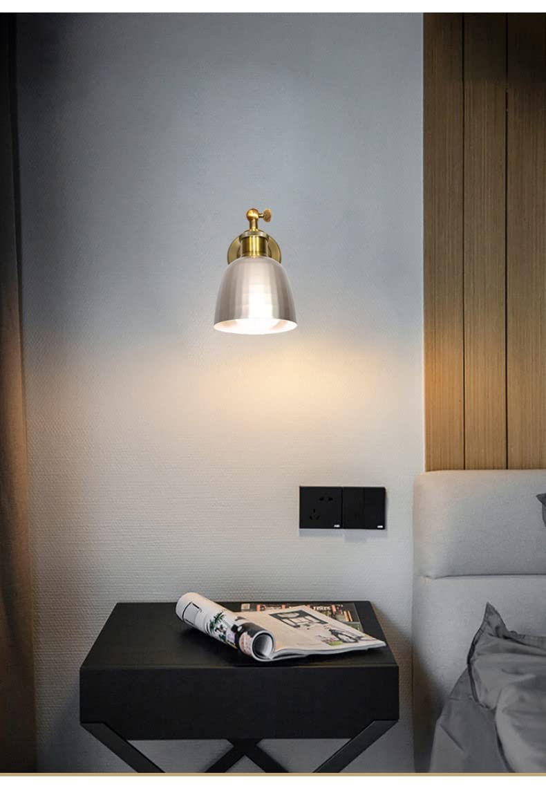 Lampa ścienna LED, 2 sztuki, kinkiet, lampa ścienna LED zasilana bateriami, pilot zdalnego sterowania, ściemnialna, do montażu na ścianie w sypialni, w zestawie żarówki awaryjne do