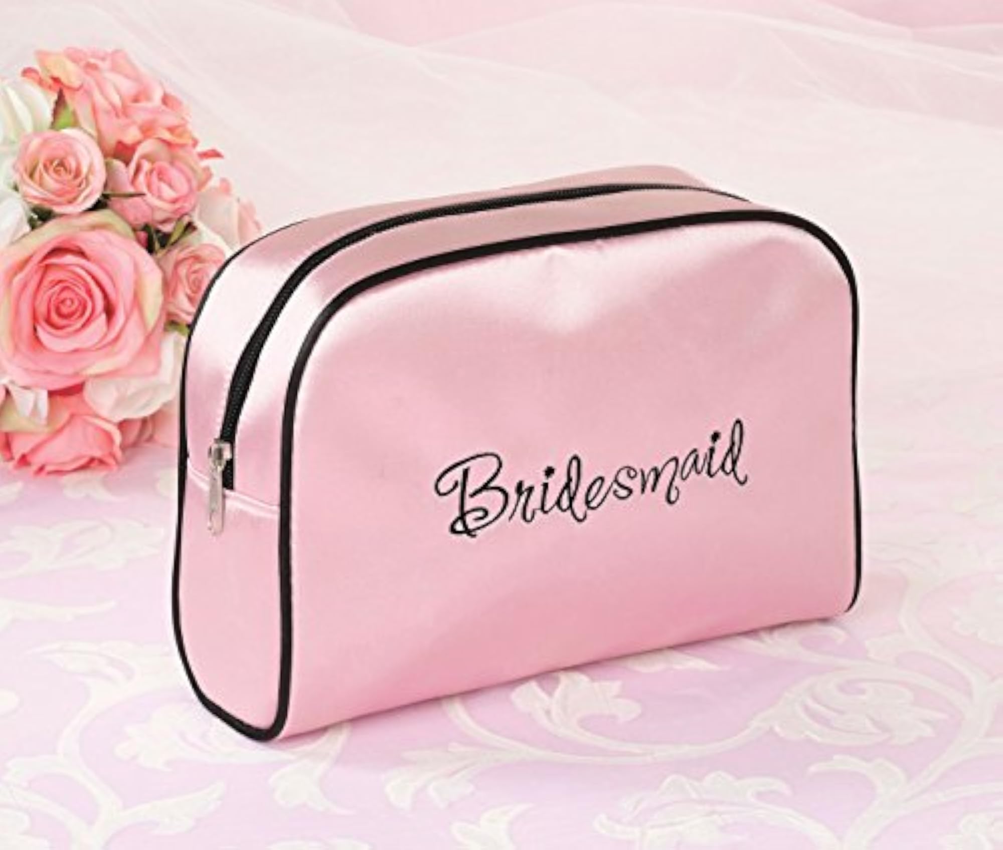Pink Bridesmaid Travel Accessory Makeup Bag Gift