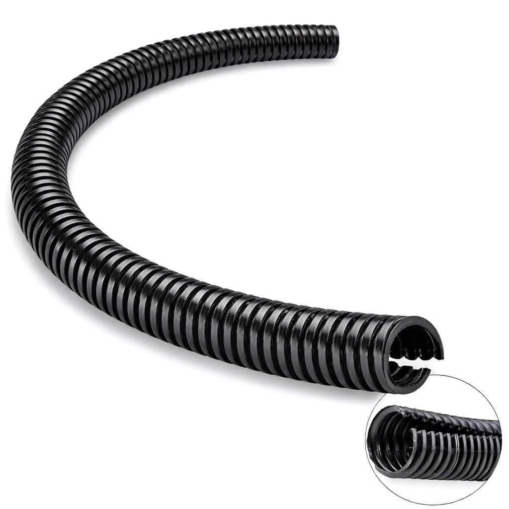 Corrugated Wire Tube Cable Protection Pipe Split Flexible Car Tubing/Trunking (Inner Ø12mm, 10 Metres)