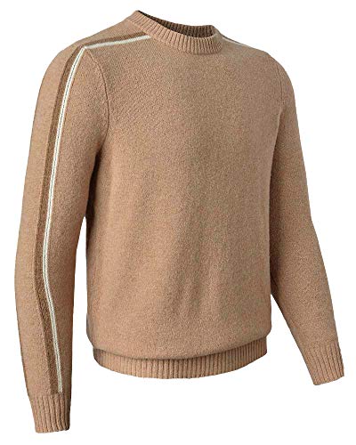 Zhili Men's Classic Solid Color Cewneck 100% Merino Wool Sweater(5 Colors)