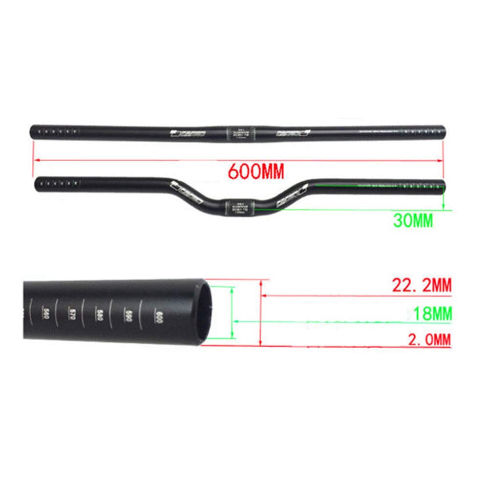Guidon VTT Riser 52 Cm – Aluminium, Noir, Diamètre 25,4 Mm, Neuf