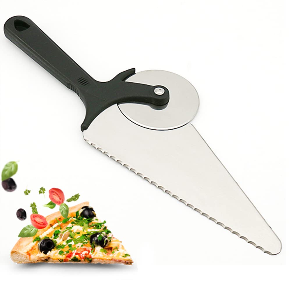 Edelstahl -Pizzaschaufel, Mehrzweck -Roller -Pizza -Schaufel für hausgemachte hausgemachte Pizza -Brot -Kekskuchen