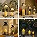 Decorative Metal Lanterns Indoor Outdoor, Candle Holder for Porch, Patio, Fireplace, Floor, Wedding, Christmas, Fall, Holiday, Farmhouse Table Centerpiece (Black, Set of 2 15.7