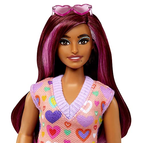 Barbie Fashionistas Muñeca con cabello rosa y accesorios miniatura 3