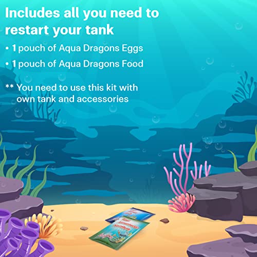 Aqua Dragon Starter Kit, Schlüpfen und Züchten von Unterwasserhaustieren zu Hause, pädagogisches STEM-Spielzeug mit Eiern und Tierfutter, 1 Packung