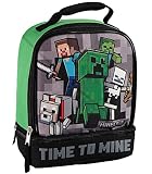 Minecraft Creeper Lunch Box Boîte à repas isotherme à double compartiment Vert/noir