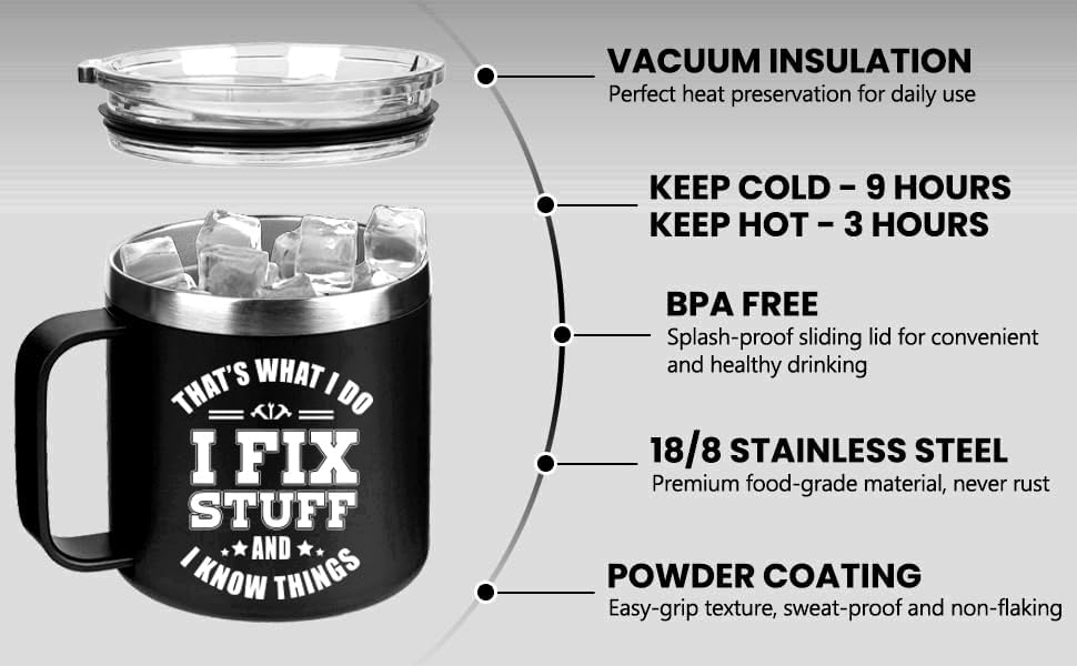 Husband Gift – Insulated Stainless Steel Coffee Mug for Husband, Practical Everyday Gift for Men, Valentine’s Day Gift from Wife - Image 5