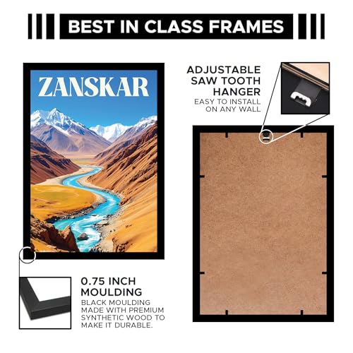 Image of CodersParadise Framed Wall Poster (12x18 Inch) | Inspirational Quote Wall Art | Minimalist Motivational Home Decor for Living Room & Office | Ready-to-Hang Display Frame (Zanskar)