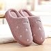 KANGNING Winter Frauen Hausschuhe Mode Warme Schuhe Frau Slip on Flats Weibliche Rutschen Schwarz Rosa Gemütliche Hause Pelzige Hausschuhe-Code 36_B Well