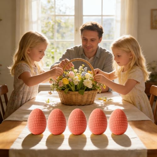 Huevos de Pascua irrompibles de punto: decora tus jarrones y guirnaldas sin riesgos de rotura 4